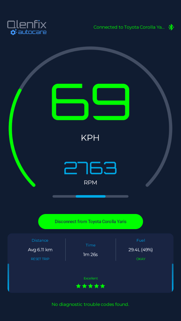 Qlenfix app screenshot on phone